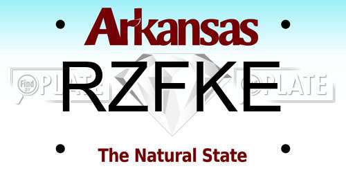 RZFKE Arkansas License Plate