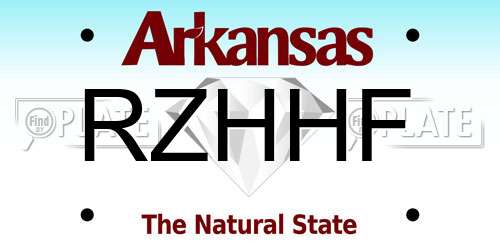 RZHHF Arkansas License Plate