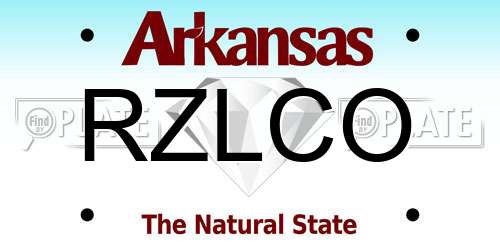 RZLCO Arkansas License Plate