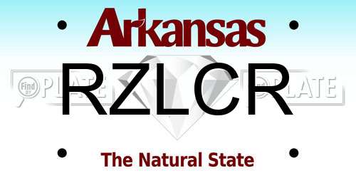 RZLCR Arkansas License Plate