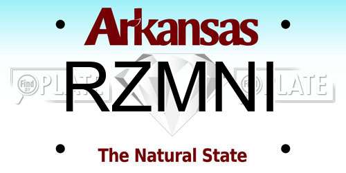 RZMNI Arkansas License Plate