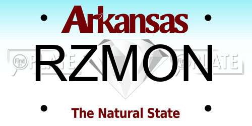 RZMON Arkansas License Plate