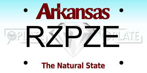 RZPZE Arkansas License Plate