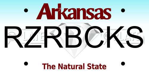 RZRBCKS Arkansas License Plate