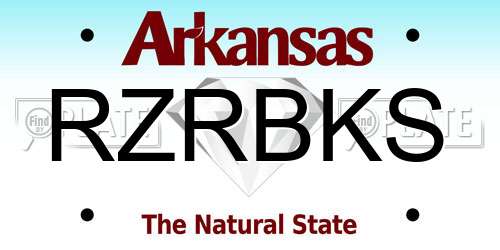 RZRBKS Arkansas License Plate