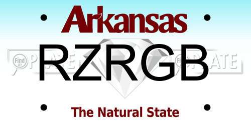 RZRGB Arkansas License Plate