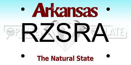 RZSRA Arkansas License Plate