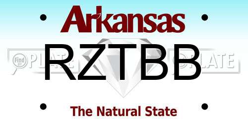 RZTBB Arkansas License Plate
