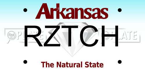 RZTCH Arkansas License Plate