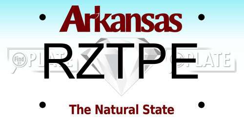 RZTPE Arkansas License Plate