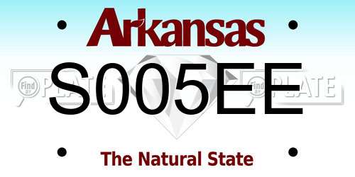 S005EE Arkansas License Plate