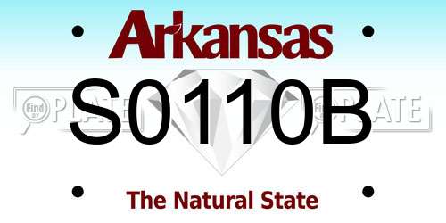 S0110B Arkansas License Plate