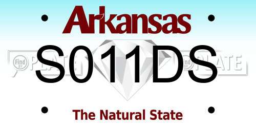 S011DS Arkansas License Plate