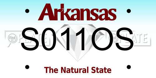 S011OS Arkansas License Plate
