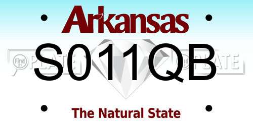 S011QB Arkansas License Plate