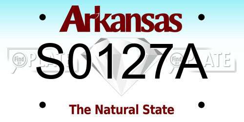 S0127A Arkansas License Plate