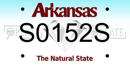 S0152S Arkansas License Plate