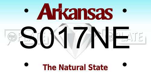 S017NE Arkansas License Plate