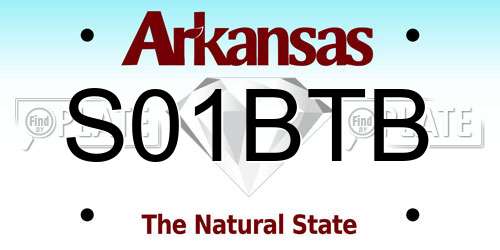 S01BTB Arkansas License Plate