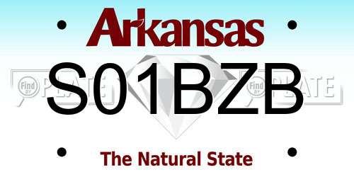 S01BZB Arkansas License Plate