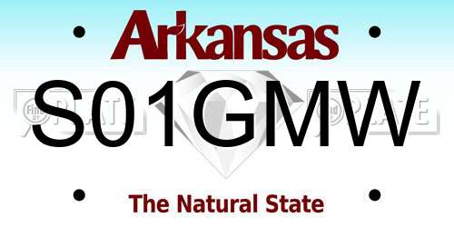 S01GMW Arkansas License Plate