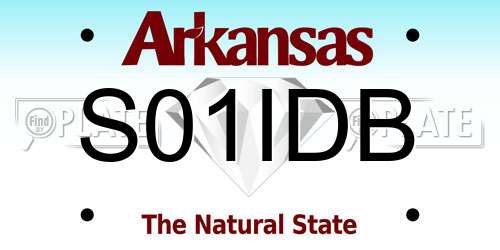 S01IDB Arkansas License Plate