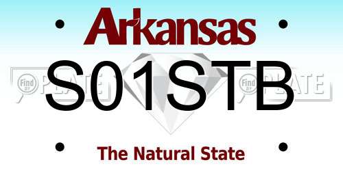 S01STB Arkansas License Plate