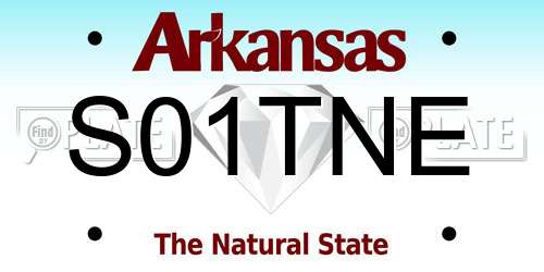 S01TNE Arkansas License Plate