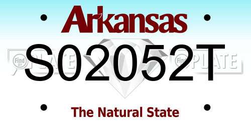 S02052T Arkansas License Plate