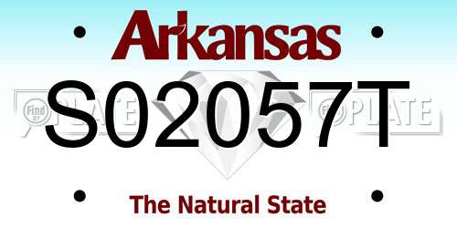 S02057T Arkansas License Plate
