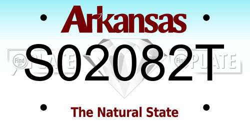 S02082T Arkansas License Plate