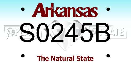 S0245B Arkansas License Plate