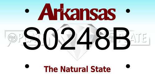 S0248B Arkansas License Plate