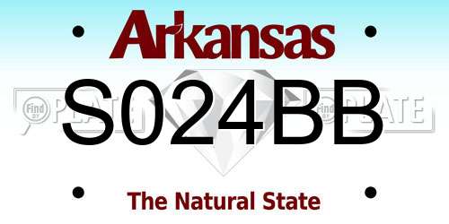 S024BB Arkansas License Plate