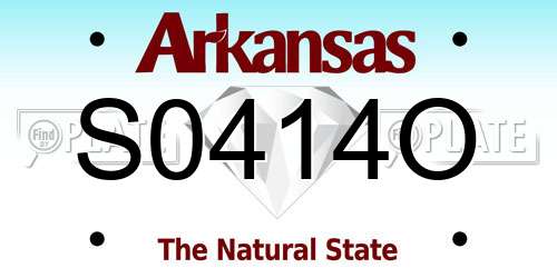 S0414O Arkansas License Plate