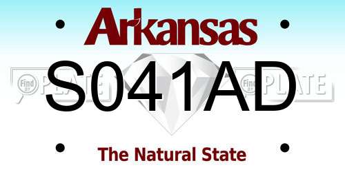 S041AD Arkansas License Plate