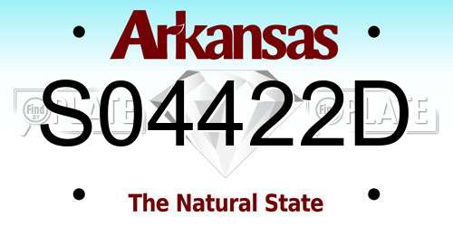 S04422D Arkansas License Plate