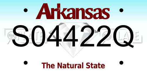 S04422Q Arkansas License Plate
