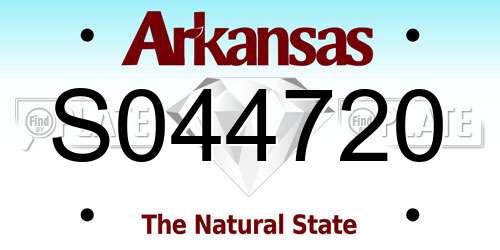 S044720 Arkansas License Plate