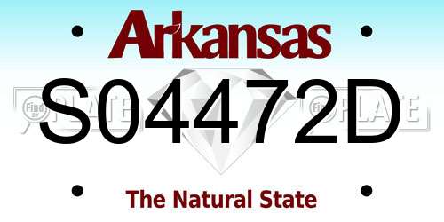 S04472D Arkansas License Plate