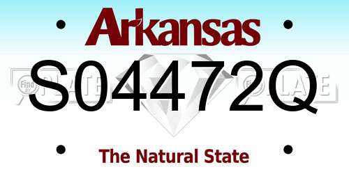 S04472Q Arkansas License Plate