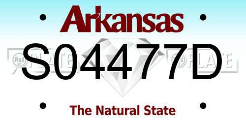 S04477D Arkansas License Plate