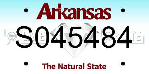 S045484 Arkansas License Plate