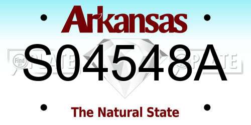 S04548A Arkansas License Plate