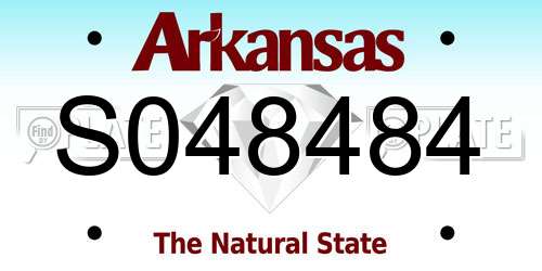 S048484 Arkansas License Plate