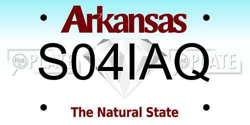S04IAQ Arkansas License Plate