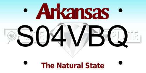S04VBQ Arkansas License Plate