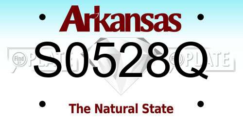 S0528Q Arkansas License Plate