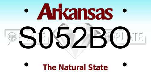 S052BO Arkansas License Plate