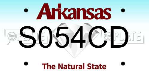 S054CD Arkansas License Plate